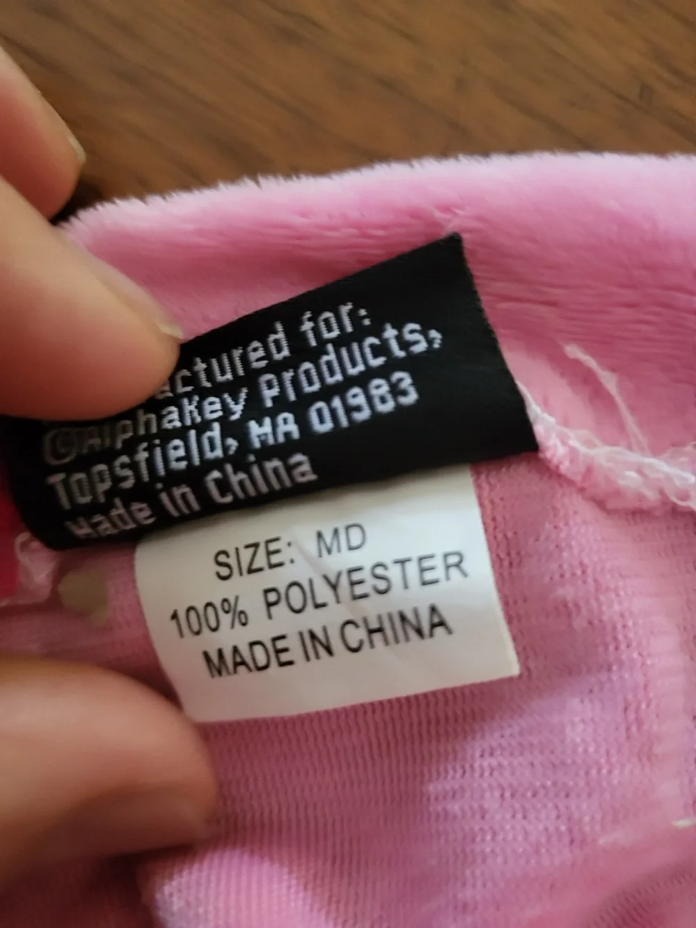 Zack & Zoey pink plush dog pants, size Medium